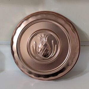 Vintage Pineapple Copper Tone Jello Mold 8"